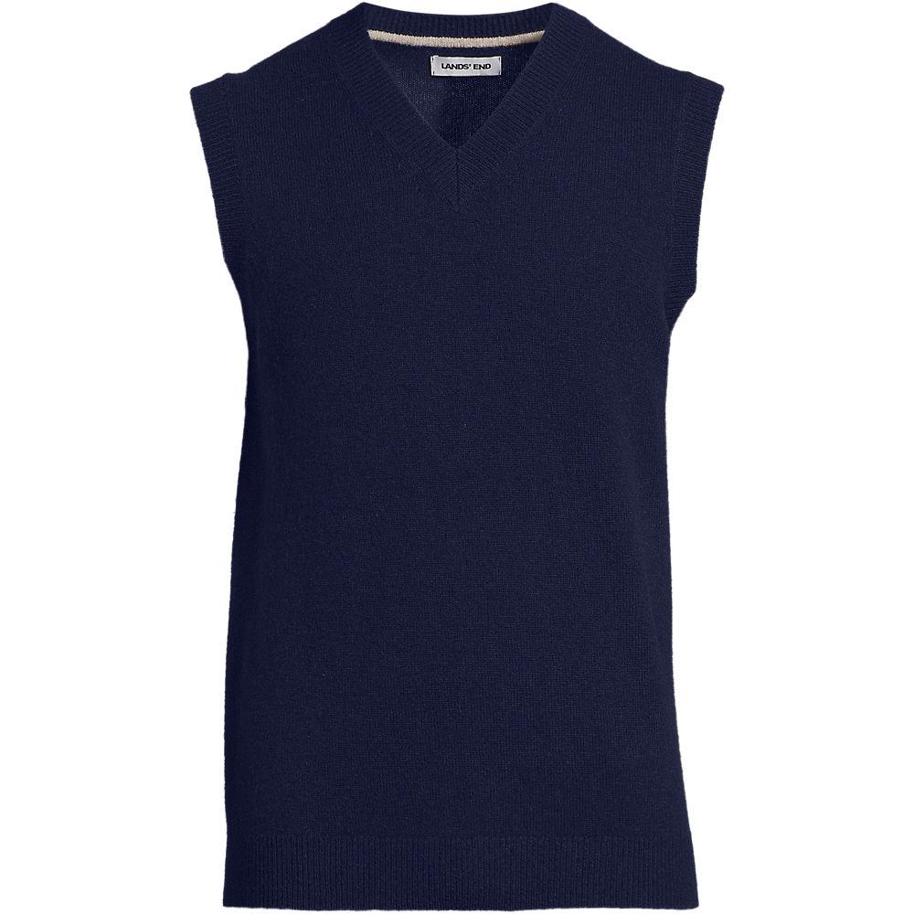Pullunder aus Lambswool, Herren, size: regular, Blau, Wolle, by Lands' End