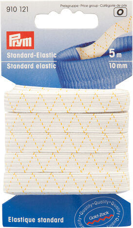 Prym Gold-Zack Gummiband "Standard-Elastic", Breite: 10 mm, Länge: 5 m