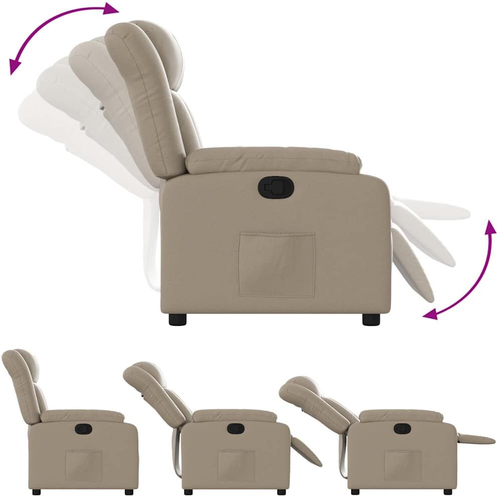 vidaXL Fauteuil inclinable Cappuccino Similicuir