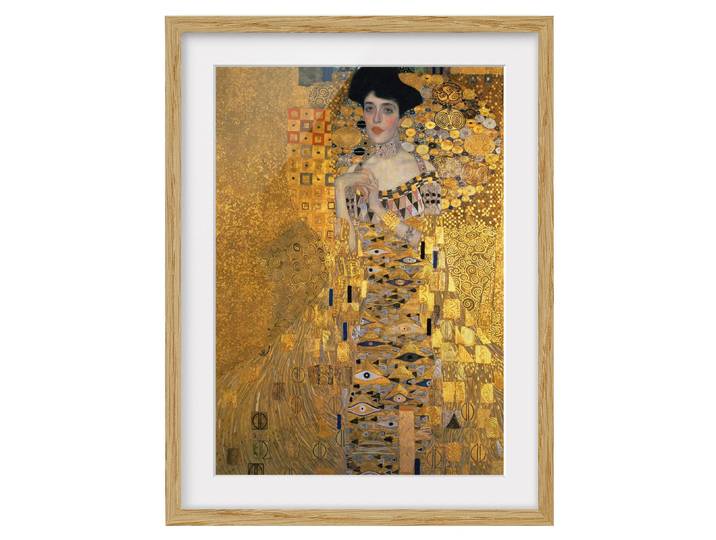 Impression d’art Adele Bloch-Bauer IV Chêne massif naturel Doré 40 x 55cm