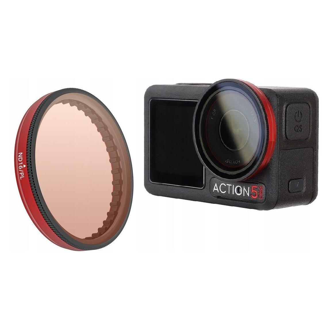 Sunnylife Filtr Hybrydowy 2w1 Polaryzacyjny Pl Nd16 Do Dji Osmo Action 5 Pro / 5pro / 4 / 3 / Fi903-16p (Sunnylife)