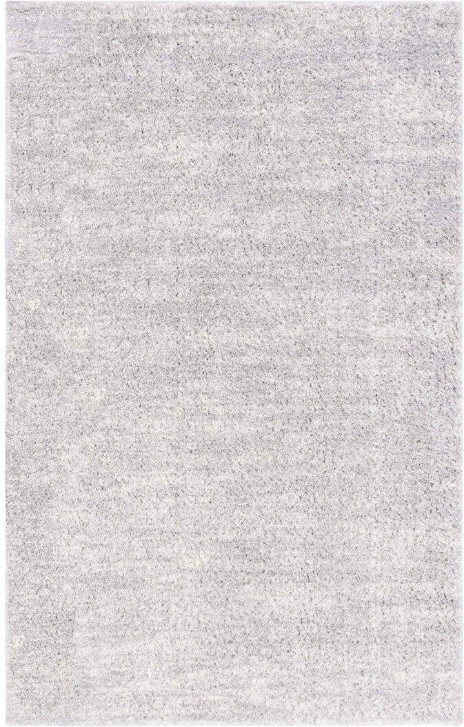 Borough Wharf Cushenilt Shag Flokati Area Rug In Ivory & Beige Grey / Ivory Rectangle 91 x 152cm