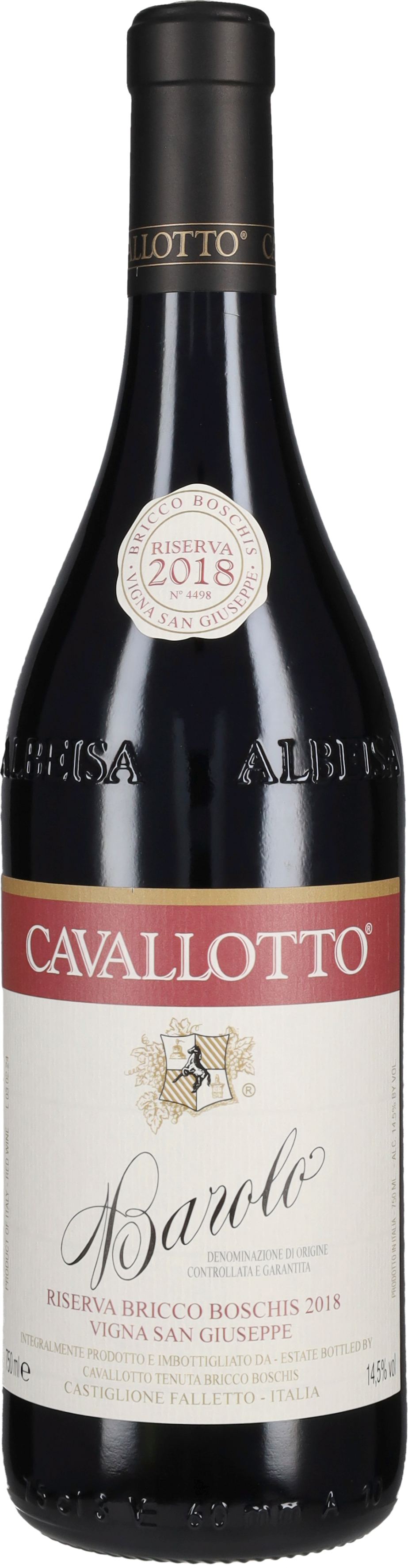 Barolo Riserva 'Bricco Boschis Vigna San Giuseppe' Cavallotto 2018