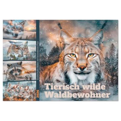 Tierisch wilde Waldbewohner (Tischkalender 2026 DIN A5 quer), CALVENDO Monatskalender