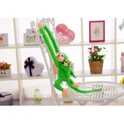 Plüsch-Maskottchen Affe mit Baby Grün 90 cm