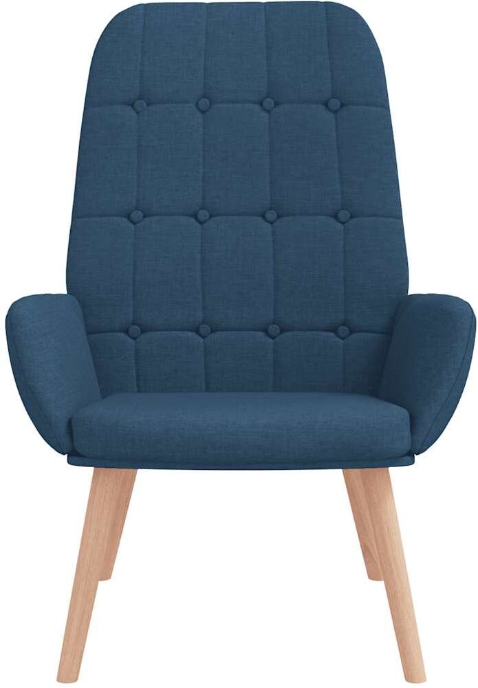 vidaXL Fauteuil relaxant en tissu bleu