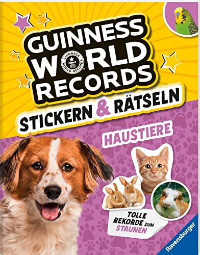 Martine Richter - Guinness World Records Stickern und Rätseln: Haustiere - ein rekordverdächtiger Rätsel- und Stickerspaß mit Hund, Katze und Co. - Preis vom 13.10.2026 11:25:28 h