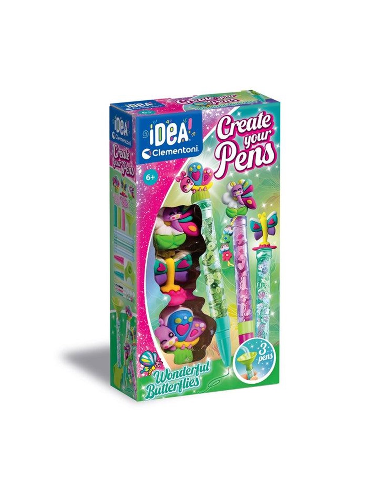Clementoni Create Your Pens 3-Pack Wonderful Butterflies