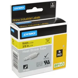 Dymo Schrumpfschlauch IND 18054 (S0718290) schwarz auf gelb  9mm x 1,5m