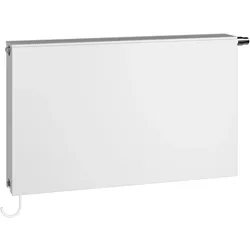 Kermi x-flair Plan Flachheizkörper, Typ 22, RAL 9016 seidenglanz, 405x1805x102 mm, 902 Watt, Heizkostenerfassung, 10 bar, variable Ventilposition