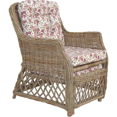 Rattanstuhl HOME AFFAIRE, grau, B:67cm H:91cm T:75cm, Stühle, Rattanstuhl, Handarbeit, Maße (B/T/H): (67/75/91)