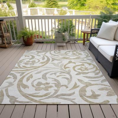 Addison Rugs Machine Washable Indoor/ Outdoor Chantille Floral Scroll Rug
