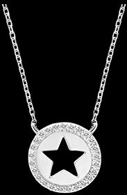 Edenly Halskette Stellar - WeiÃŸgold 18 Karat mit Diamanten