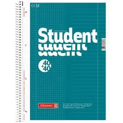 Brunnen Collegeblock »Student Duo« A4 kariert und liniert, holzfreies Papier türkis