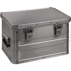 Tecwerk, Lagerbehälter, Aluminiumbox L430xB330xH275mm 29 l mit Klappverschluss und Zylinderschloss