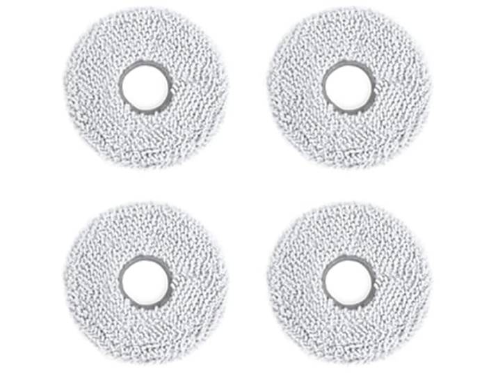 ECOVACS Lingettes de nettoyage lavables\, pour DEEBOT X5 OMNI/X5 PRO OMNI\, 4 pièces/boîte\, accessoire d'origine\, Blanc