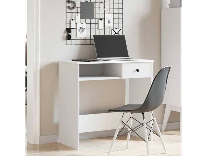 Bureau Blanc CLOUD Table à écrire Pour 1 personne Blanc 80x40x75 cm bois d'ingénierie BBB791