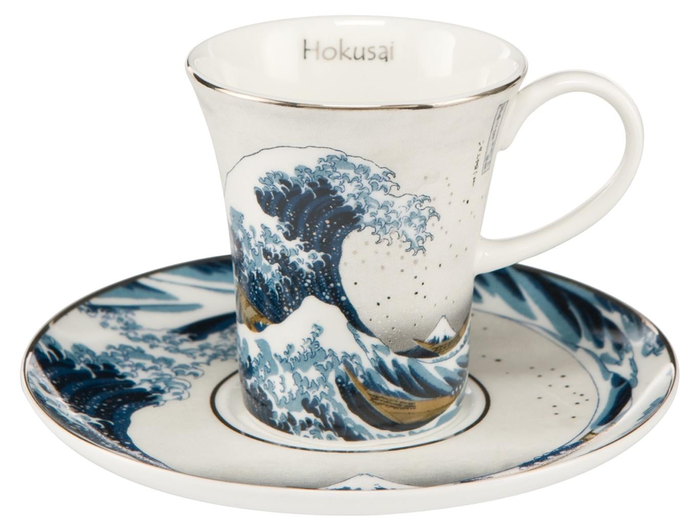 Goebel Artis Orbis Katsushika Hokusai De Golf Zilveren espressobeker
