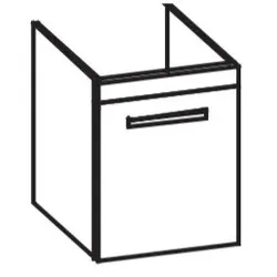 Artiqua 411 Waschtischunterschrank für Starck 3 030348, Anthrazit Glanz, 411-WUT-D16-R-7065-51 411-WUT-D16-R-7065-51