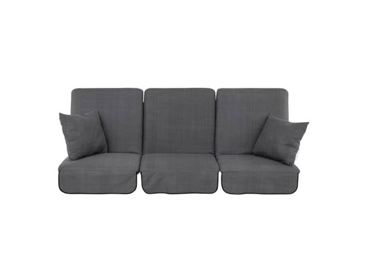 PATIO Hollywoodschaukel Auflage 180 cm Rimini/Venezia 3 Sitzauflagen mit Seitenkissen Gartenbankauflage Volant vorne