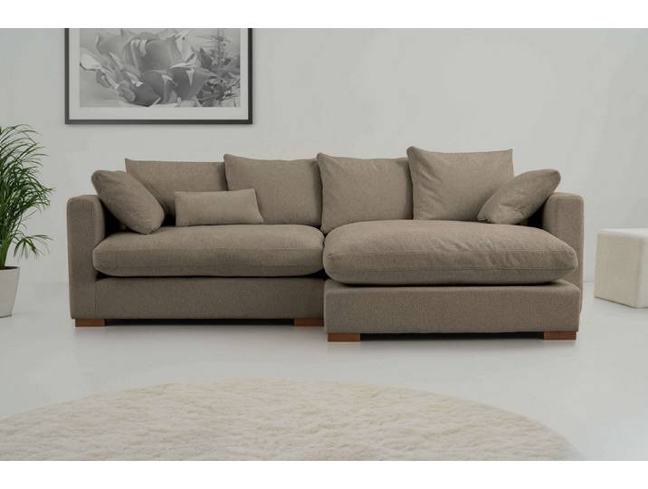 OTTO home Ecksofa Coray, Breite 266 cm, extra weich und kuschelig, mit Federn und Daunen