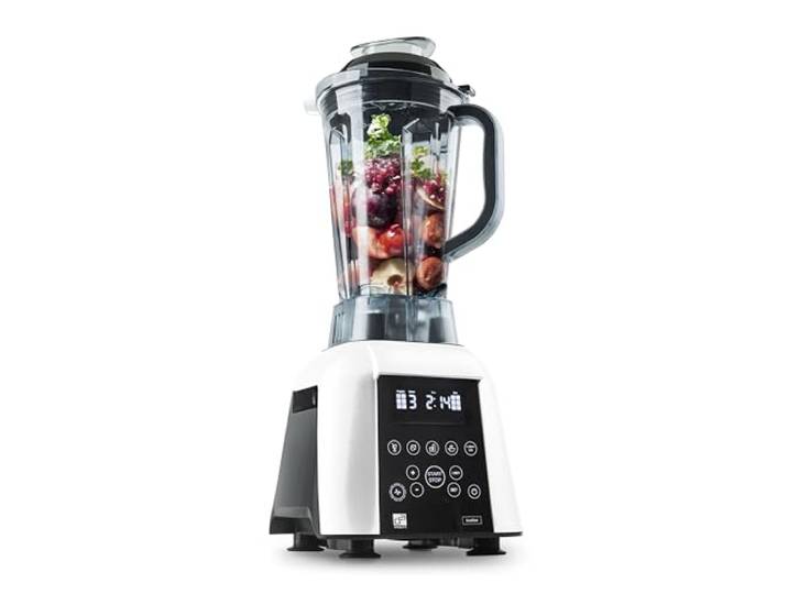 Blender G21 Excellent, Weiß, 1.700 W, 32.000 U/min, BPA-frei, Behälter von 2,5 l, 11 Programme, 4 Jahre Garantie, speziell geschliffene Klingen, professionelle Anwendung