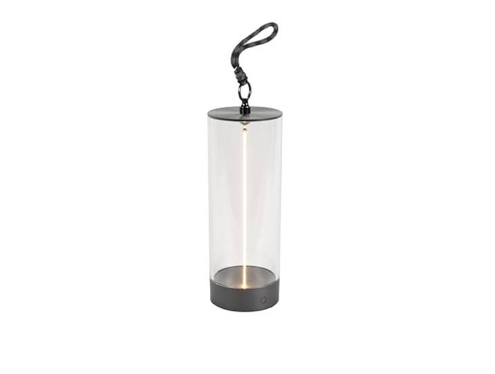 Konstsmide 7846-370 Edison S Lampe de table LED sans fil pour intérieur/extérieur Anthracite 9 x 24 x 9 cm