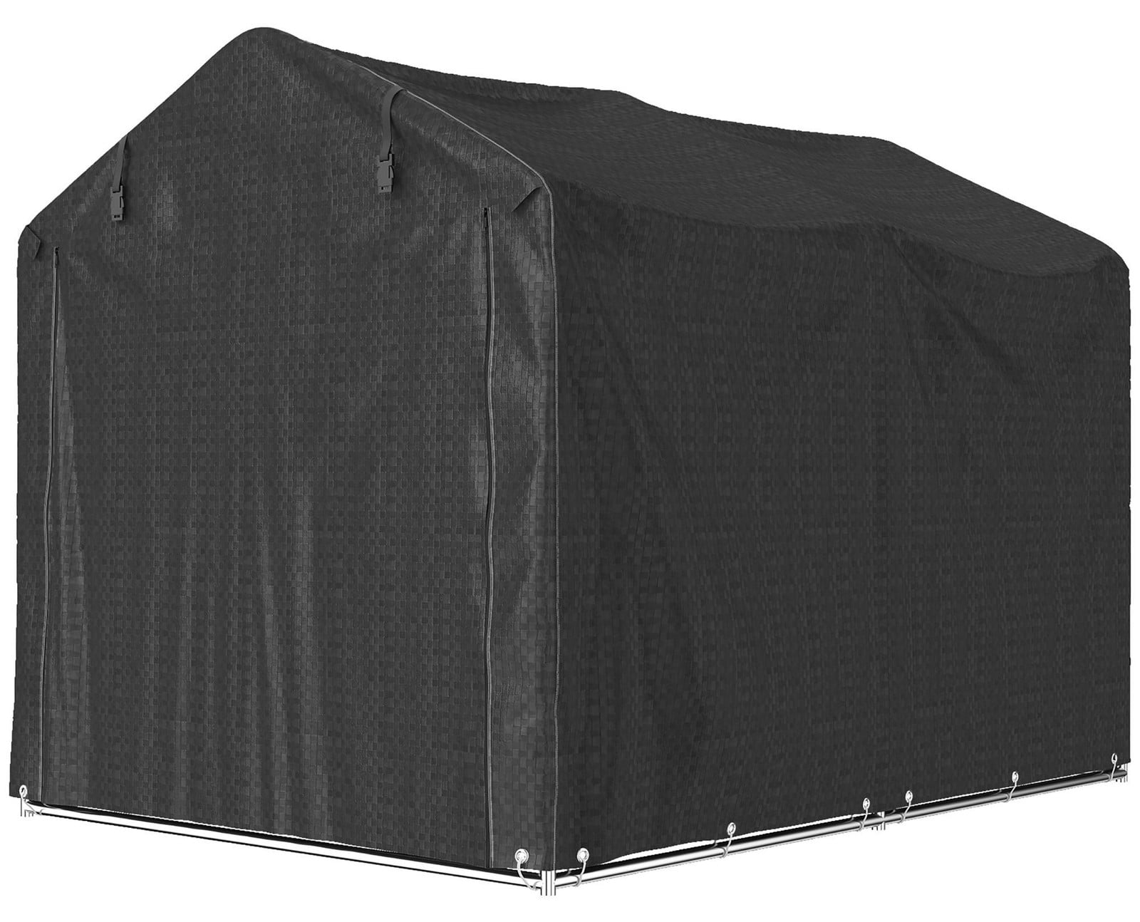 Outsunny garage-tent, waterdichte en UV-bestendige tentgarage met deur voor machineopslag