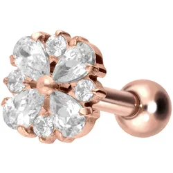 Titan Ohrpiercing mit Innengewinde KRISTALLORNAMENT
