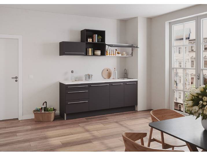 Meuble bas Venezia 3 tiroirs 50cm Gris/Anthracite