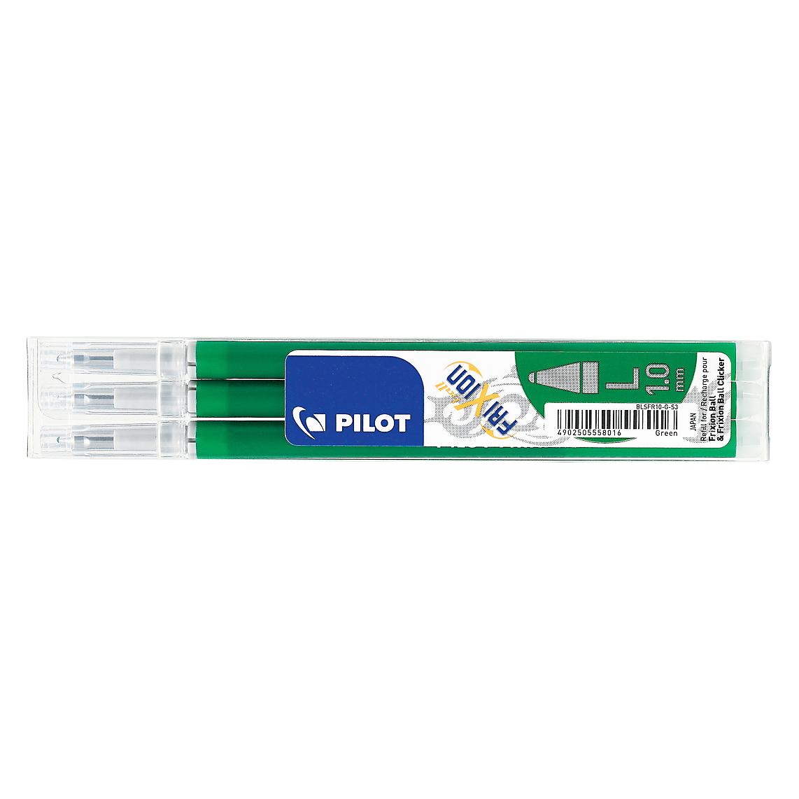 Pilot Ersatzminen FRIXON, Strichstärke 0,6 mm, versch. Farben, 3er-Set (Grün, 0.60 mm, 3 Stk.) (4902505558016)
