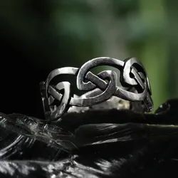 Drachensilber Kelten Ring keltischer Schmuck Silber Bandring Keltenknoten 925 Silber 60 - Silber