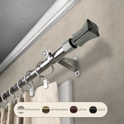 InStyleDesign Tower Adjustable Curtain Rod Set