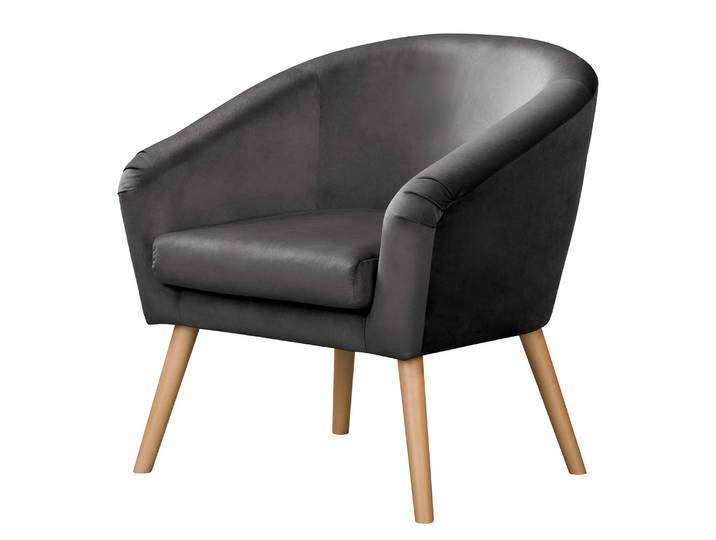 Sessel I Grau Samt Ravi 73 x 77 x 69cm