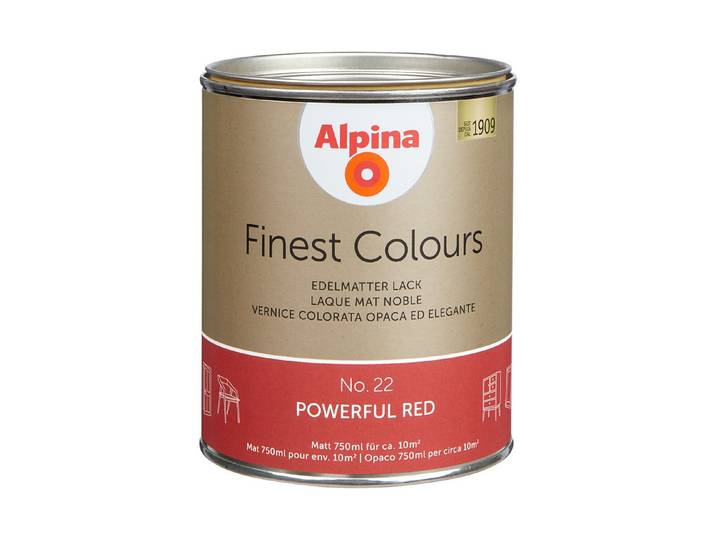 Alpina Lack Finest Colours Powerful Red 0.75 l Matt