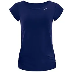 WINSHAPE Damen Functional Light and Soft Kurzarmshirt AET130LS, Größe L in Blau Blau