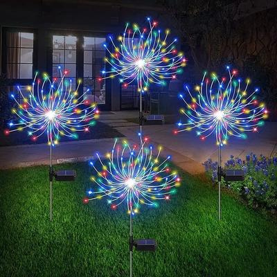 Inspired Living Solar Firework Garden Lights Waterproof Outdoor Fairy Pathway & Patio Decor rgb 120leds