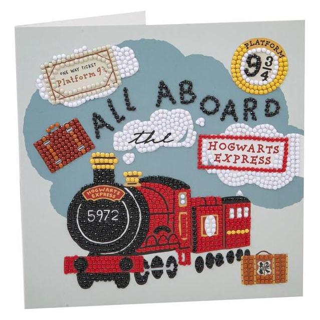 Craft Buddy All Aboard The Hogwarts Express, 18x18cm Crystal Art Card (CCK-HPS405)