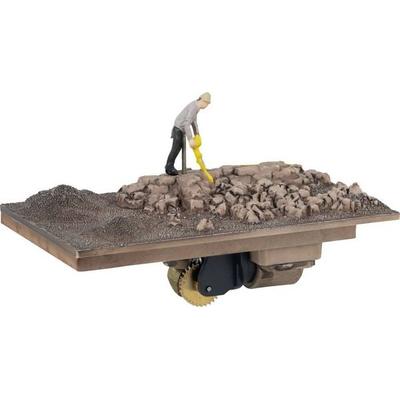 Faller H0 Bauarbeiter mit Kompressor Bemalt, Stehend