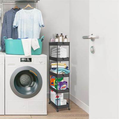 No "5 Tier Storage Cart Organizer Rolling Utility Cart - 8.66""D x 15.75""W x 44.33""H"