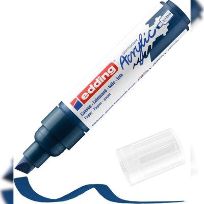 Acrylmarker edding 5000 breit elegant nachtblau Packung mit 5 Stück