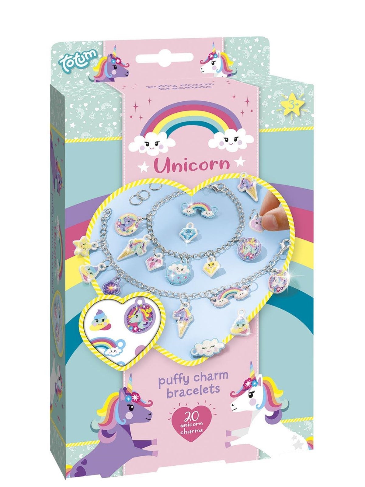Totum Unicorn Puffy Charm Bracelets