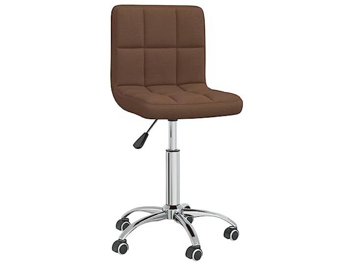vidaXL Esszimmerstuhl Drehbar Braun Stoff