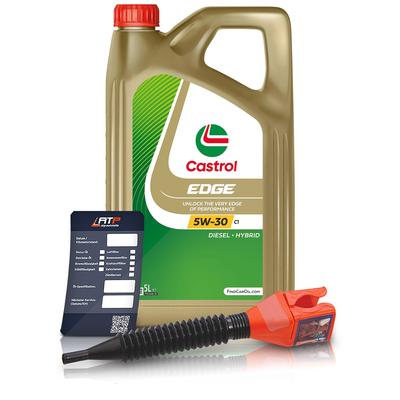Castrol 5 L EDGE 5W-30 C1 + Ölwechsel-Anhänger + Einfülltrichter [Hersteller-Nr. 15F827]