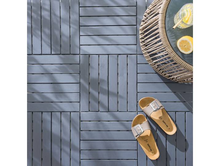 33er-Set Terrassenfliese Temai Typ A 30 x 2 x 30cm Grau