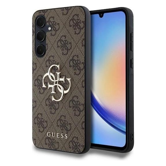 Guess GUHCSA354GMGBR A35 A356 brązowy/brown hardcase 4G Big Metal Logo (Samsung Galaxy A35) (GUHCSA354GMGBR)