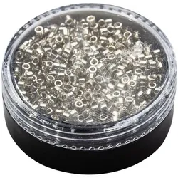 Miyuki-Perlen, silber-metallic, 2,2 mm Ø, 4 g