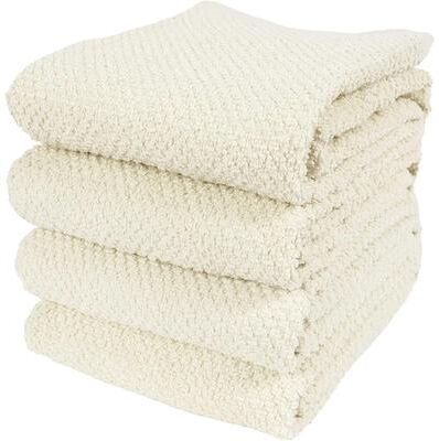 KAF Home Set of 4 Deluxe Popcorn Terry Kitchen Towels