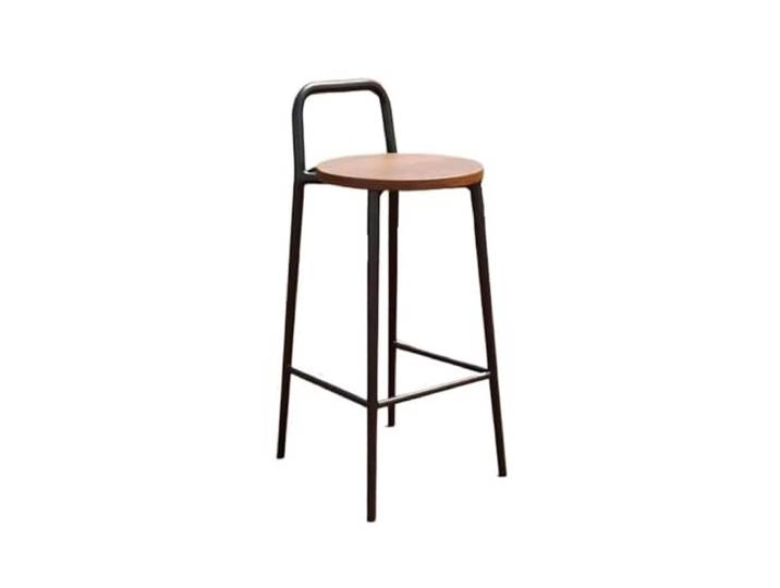 Bvn5kQ3dy Barstühle Barstuhl mit Rückenlehne, Eisen, hoher Hocker, Holz, 65/75 cm(Groß)