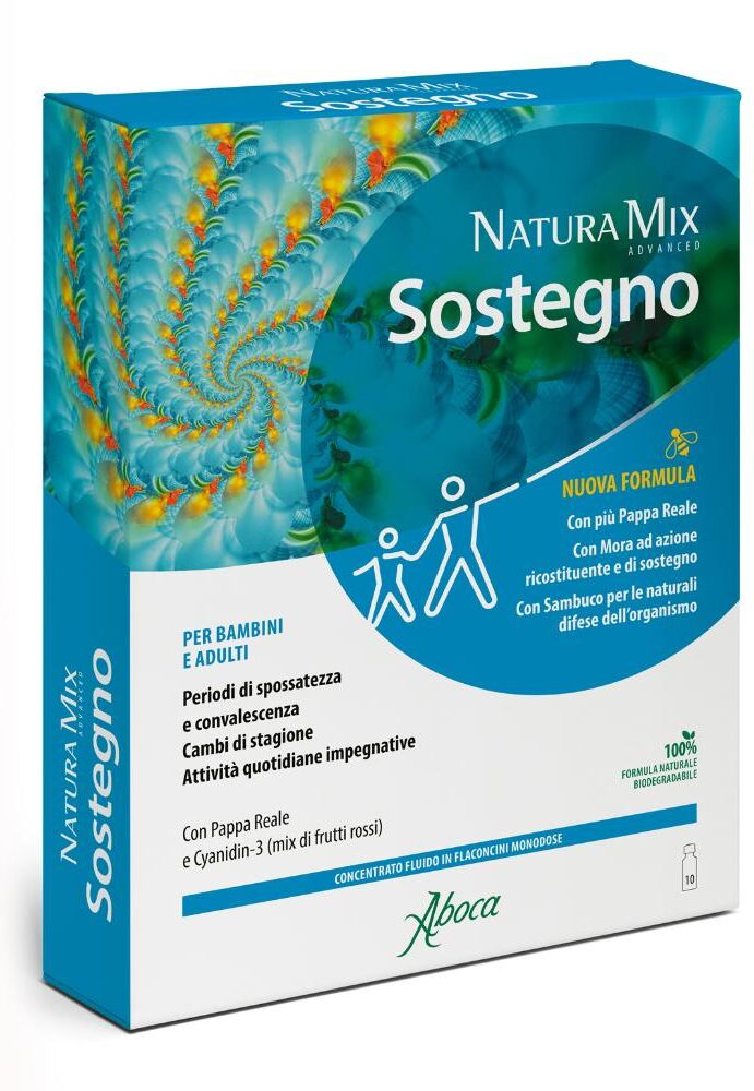 ABOCA SpA SOCIETA' AGRICOLA Aboca Natura Mix Advanced Sostegno, 10 Flaconcini